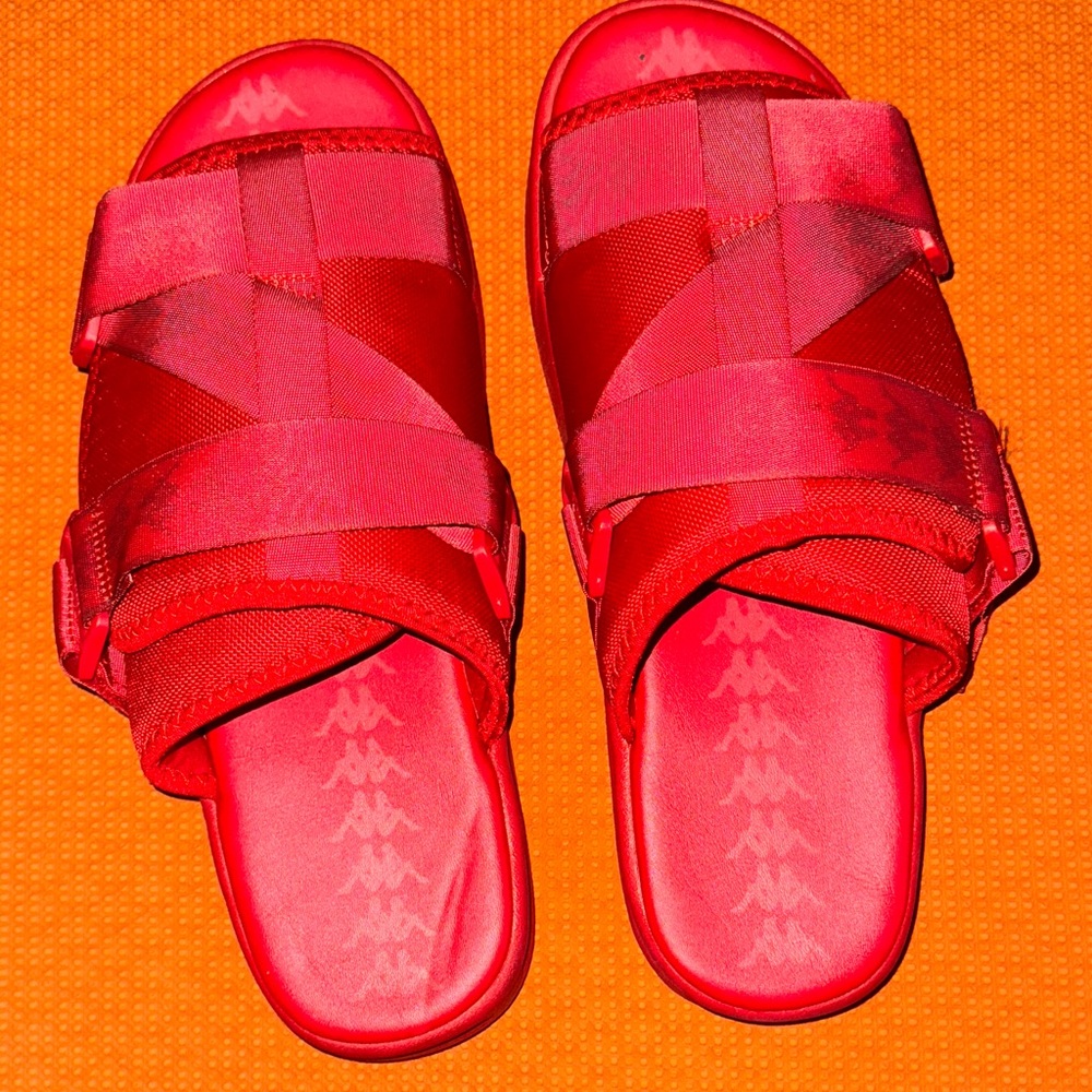 Kappa Red Slide Sandals Mens